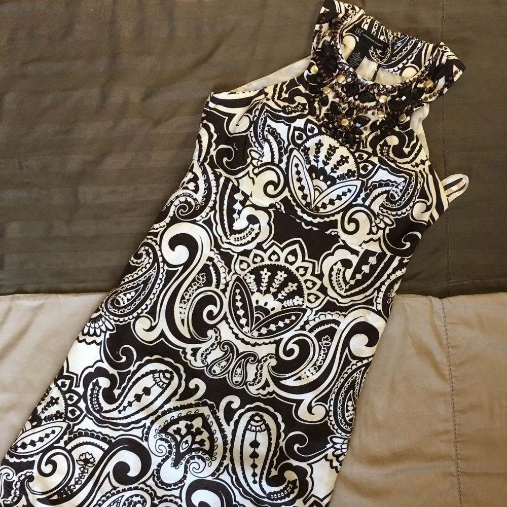 INC Paisley Dress BLING Career/Cocktail Dress